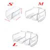 Clear Refrigerator Wine and Water Bottle Holder,  Stackable Plastic Wine Rack Storage Organizer for Fridge, Cabinet, Pantry 6
