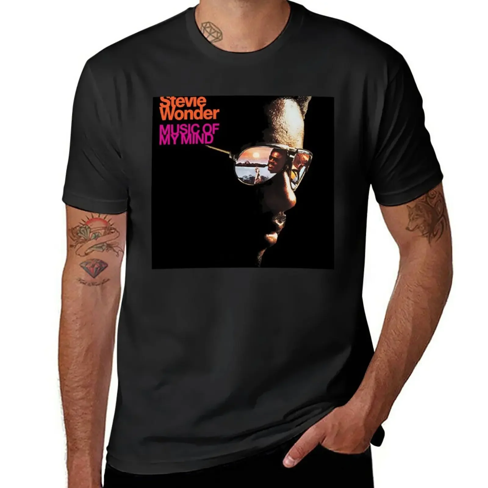 

Stevie Wonder T-Shirt customizeds oversized summer tops t shirts for men