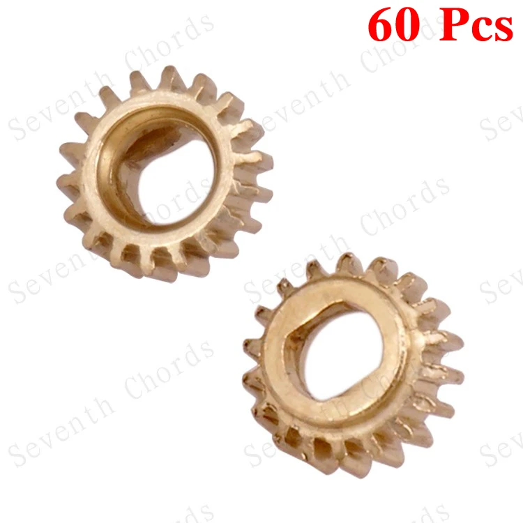 

60 Pcs Gear Ratio 1:18 Flat Hole Tuners Tuning Pegs Key Machine Head Mount Iron Gear for Guitar