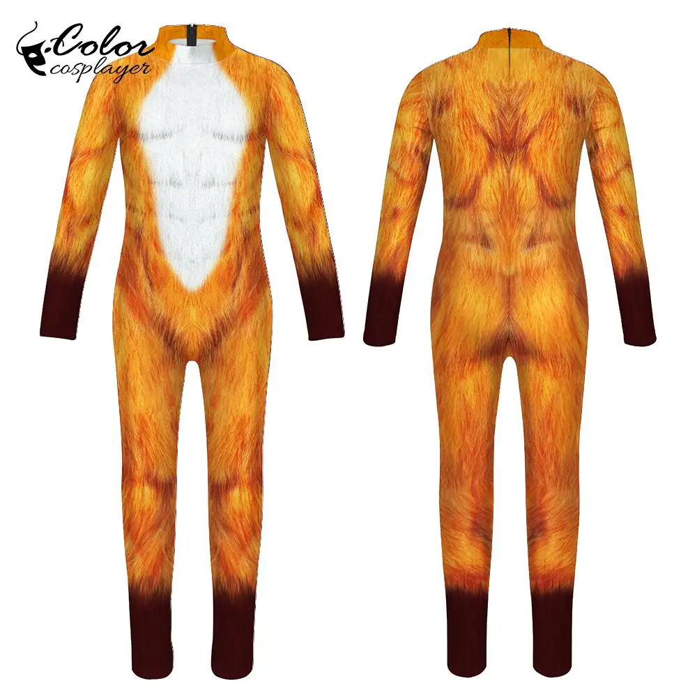 Color Cosplayer Jumpsuit Outfits Purim Carnival Clothes Halloween Zentai Long Sleeve Cosplay Costumes Spandex Catsuit Bodysuit