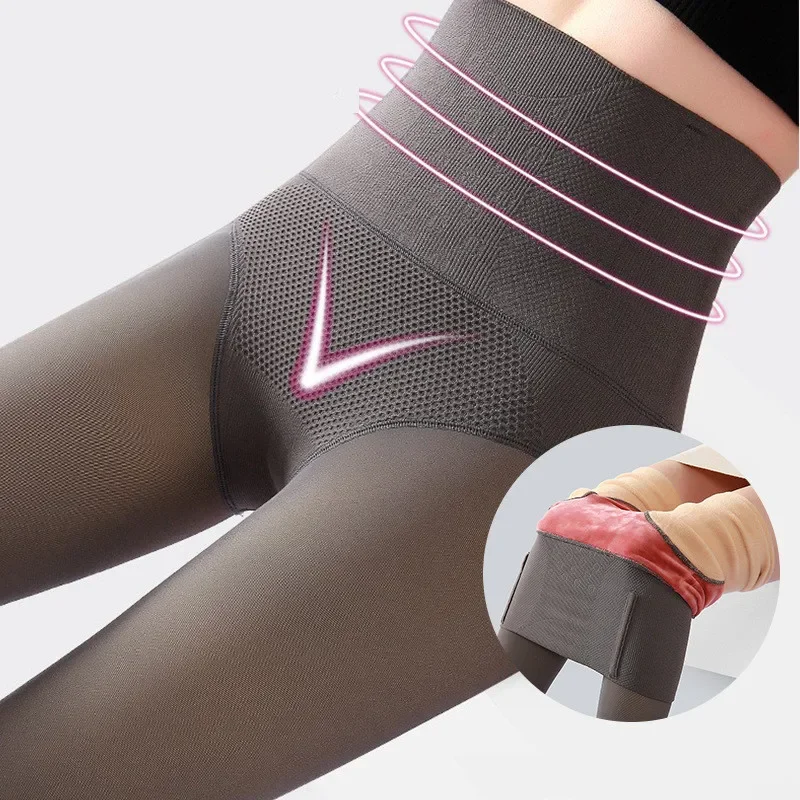 Efecto Piel Mallas Termicas Mujer Color Carne Panty Nieve Efecto