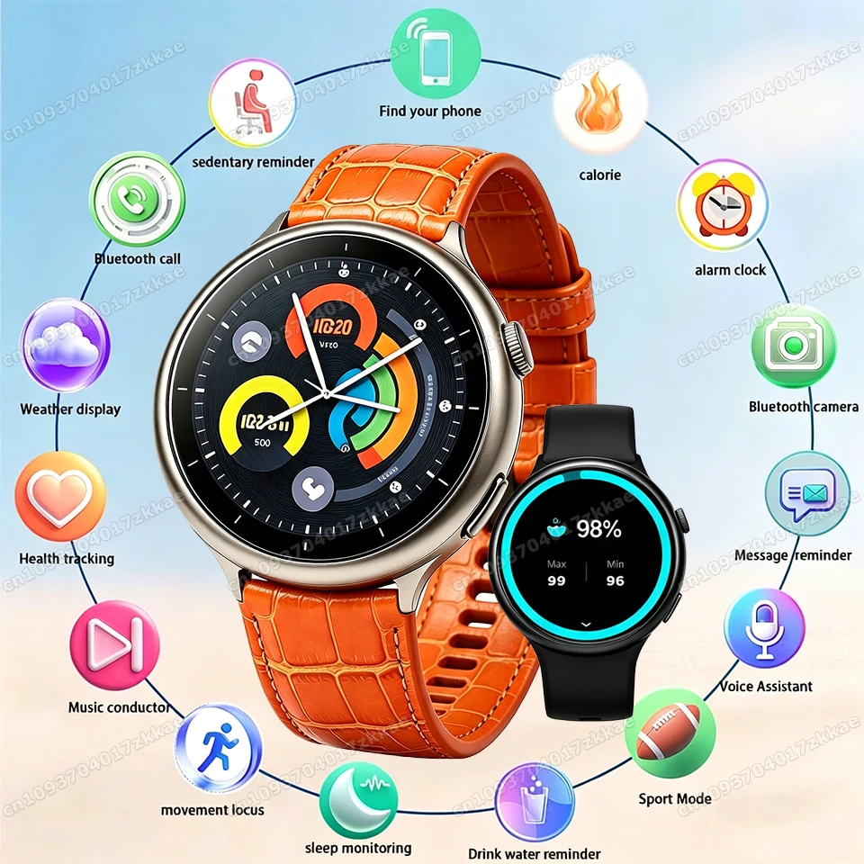 2026 New Smart Watch Outdoor Sports Heart Rate Health Monitoring AI Voice Assistant Wireless Call Camera Control Smartwatches 1
