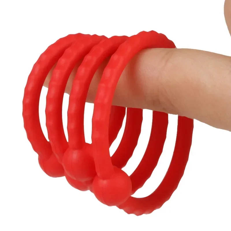 Cock Rings Silicone Ball Stretcher Delay Ejaculation TPE Penis Ring for Men Sex Toys Adjustable Semen Lock Ring SM Penis Sleeve
