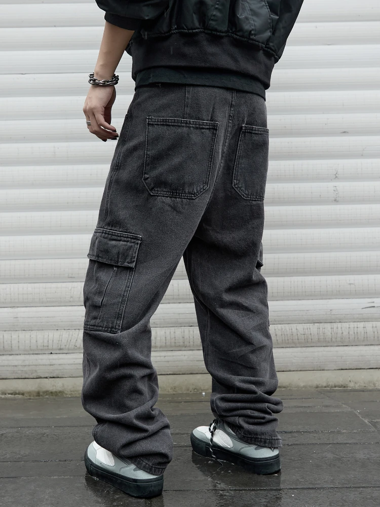 Y2k New Baggy Jeans Male Hip Hop Harajuku Trousers Wide Leg Denim Pants Men's Jeans Streetwear Korean Oversize Cargo Pants 3
