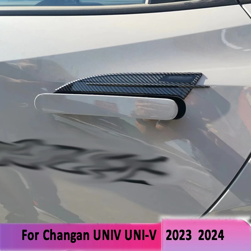 

Для Changan UNIV UNI-V 2022 2023 2024 автомобильный Стайлинг углеродное волокно Автомобильная дверная ручка чаша крышка отделка стикер автомобильные аксессуары