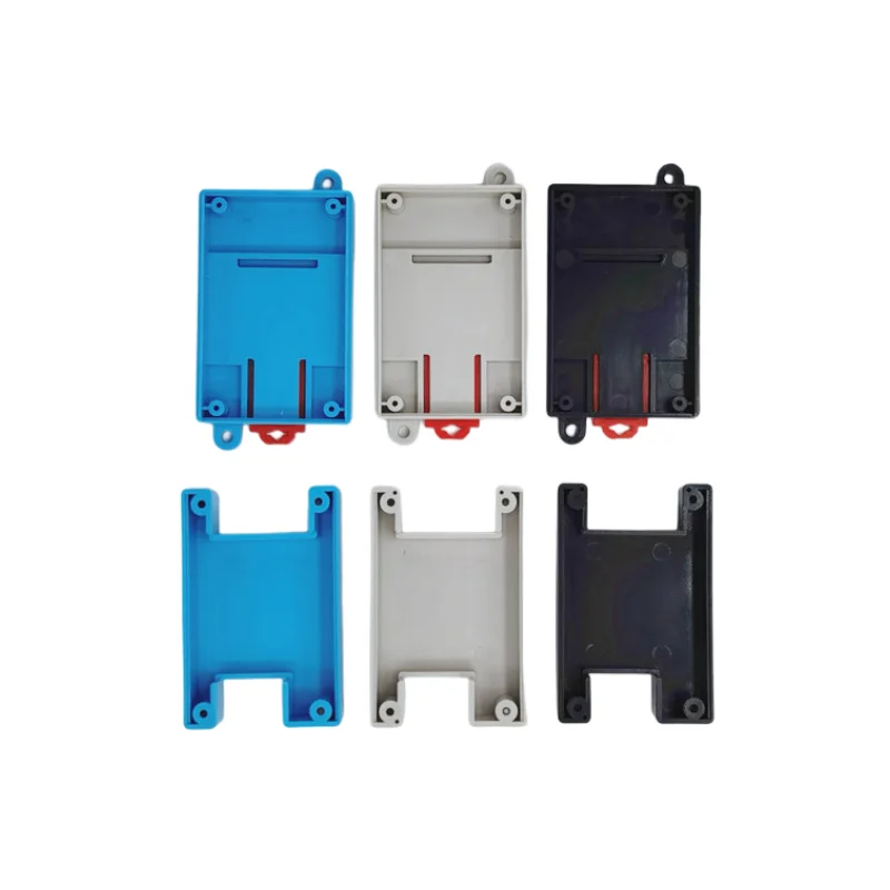 DIN Rail PLC Electrical Shell Safety Barrier Isolation Module Plastic Shell 3-49 82x54x32mm Project Box Industrial Control Box electronic enclosure case electrical box