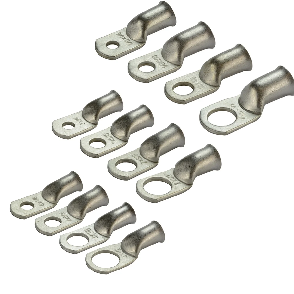 

5PCS 0-8AWG Electrical Copper Lugs Battery Terminals Electric Wire Cable Connectors Kit Ring Crimp Terminal Connector Kit