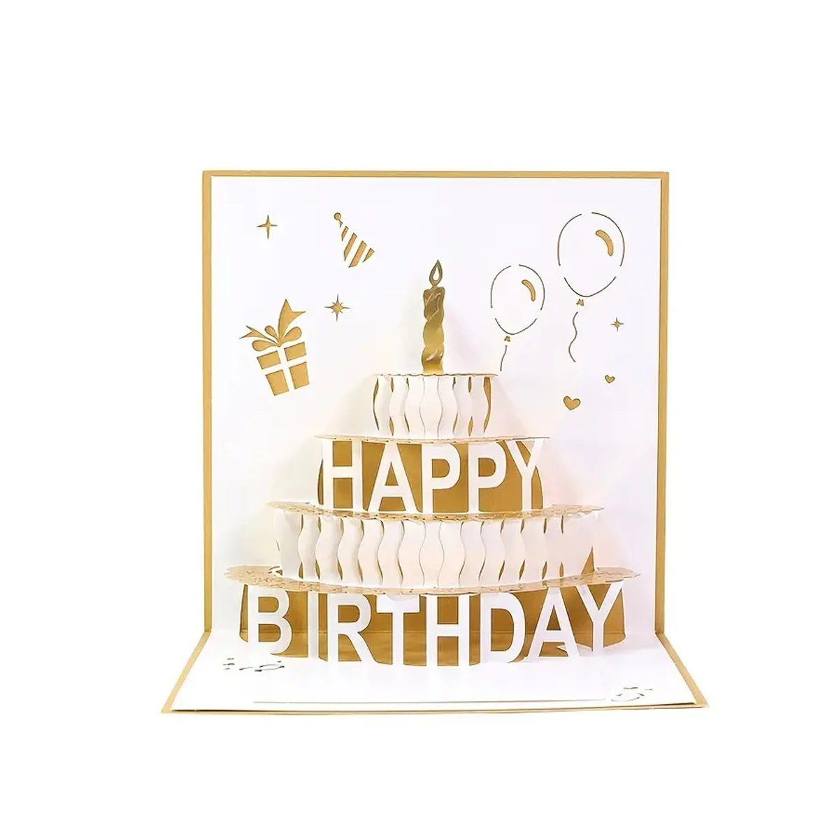 No Musical Birthday Greeting Cards 3D Pop Up Gift Card with Led Music gift cards with envelope wedding decorations for tables 1PC greeting cards