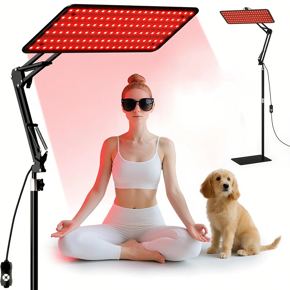 Infrared Light Therapy Panel with Stand and belt , 660nm Red Light and 850nm Near Infrared LED Red Light Therapy Device at Home