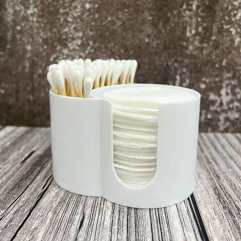 Acrylic Storage Box Bathroom Jar Makeup Organizer Cotton Round Pad Holder Cotton Swab Box Holder Dispenser Organizer Jar 4