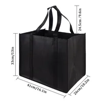 Large Capacity Shopping Bag  Female Tote Bag Non-Woven Fabric Eco Bag Reusable Pouch Travel Storage Handbag Organizer 2