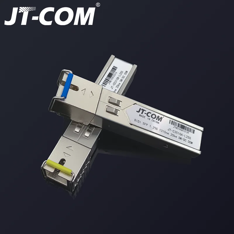 1쌍 기가비트 광섬유 BIDI SC SFP 모듈 1000M SC 1.25G 1310nm/1550nm 싱글 모드 A+B 광섬유 모듈 이더넷 스위치용