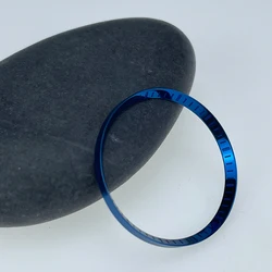 Premium Stainless Steel Watch Chapter Ring with Marker (Shiny Blue)