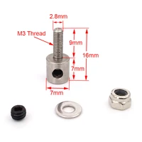 3.0-2.5mm Tie Rod End Linkage End Servo Push Rod Adjust Rod Stopper for RC Boat Airplanes Fix Wing Hydroplane 2