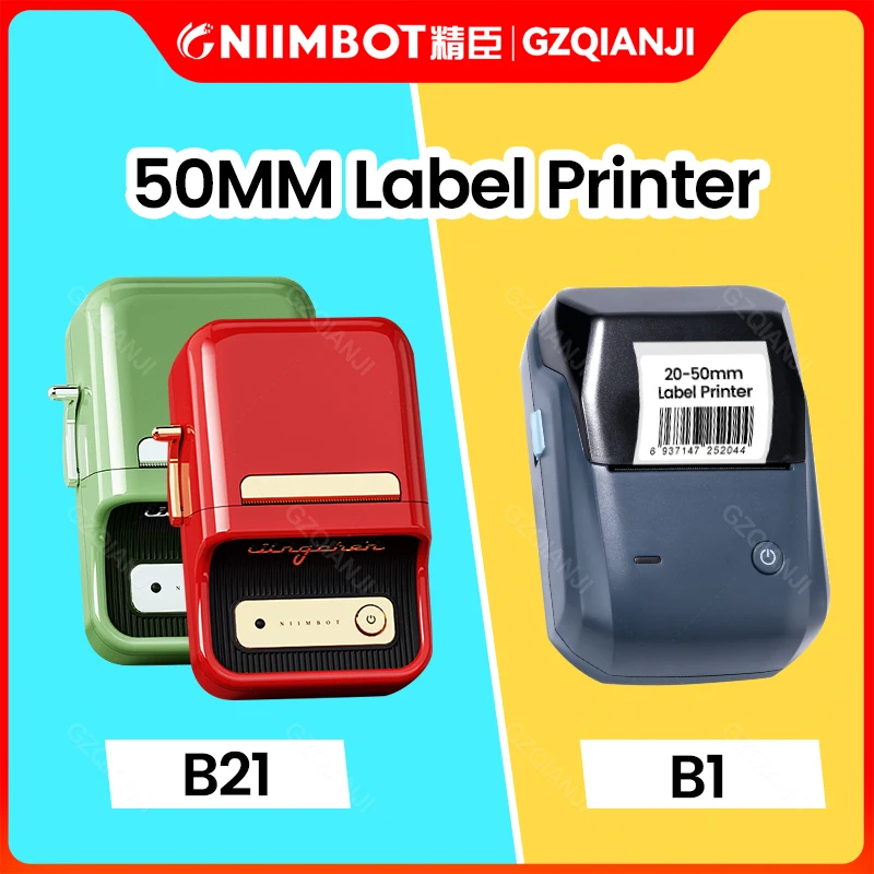 Niimbot-ワイヤレスラベルプリンターb21b1,ポータブル,粘着