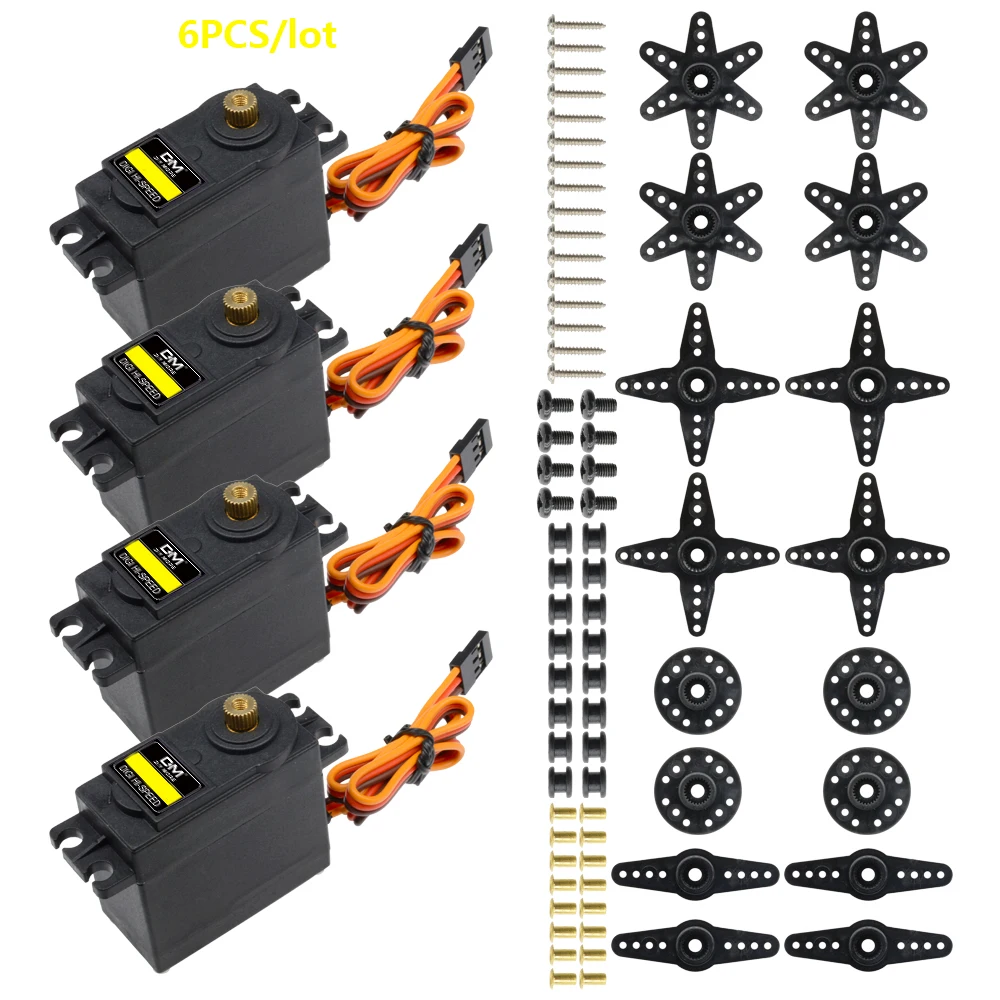 Robotik kol kiti 6DOF programlama Robot kol DIY programlama Robot kiti açık kaynak kodu ve öğretici ile 180 derece analog motor