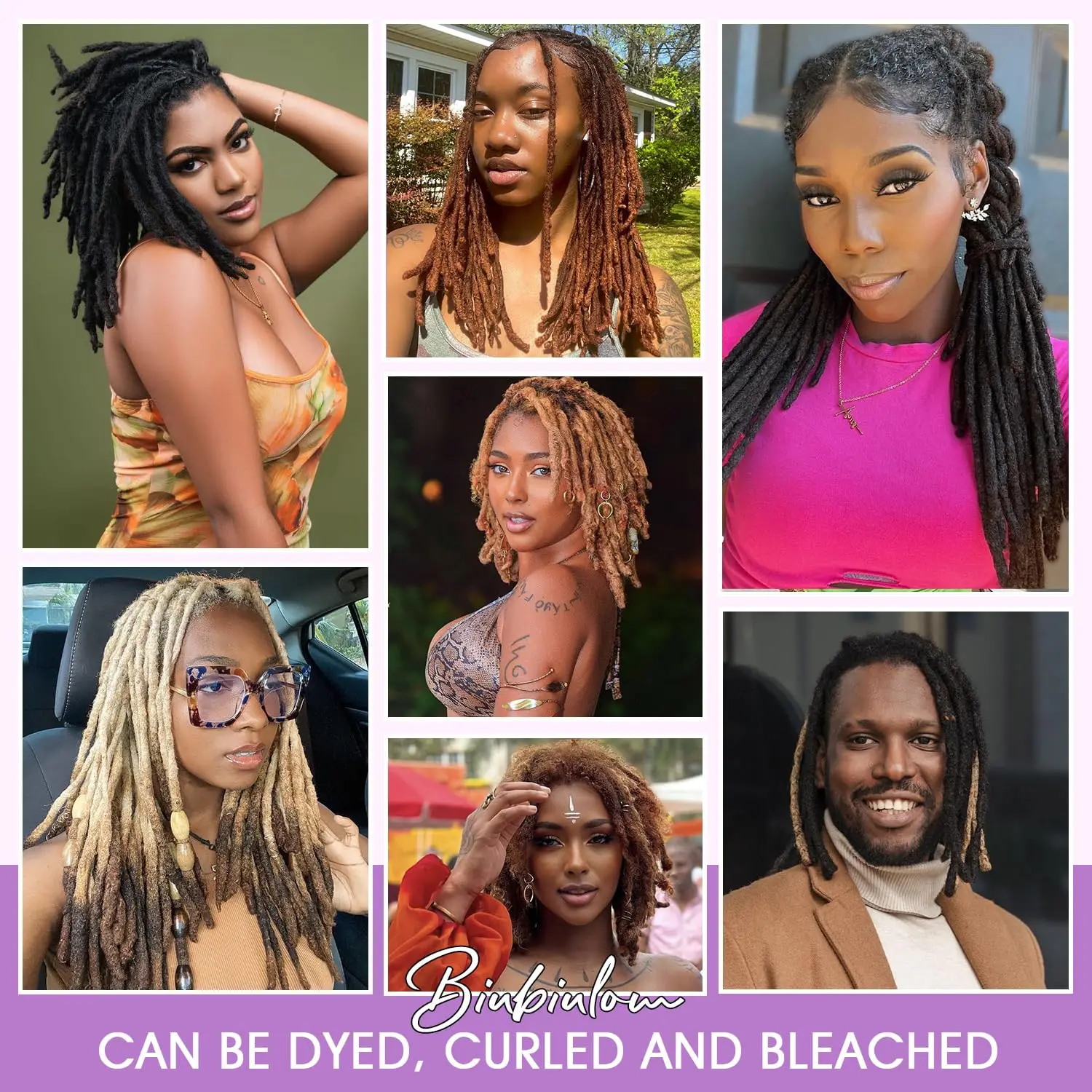 Teresa Dreadlock Extensions Synthetic Hair 10-18 Inch 0.8cm Width Locs Extension Synthetic Hair 15-45 Strands Full Extensions 6