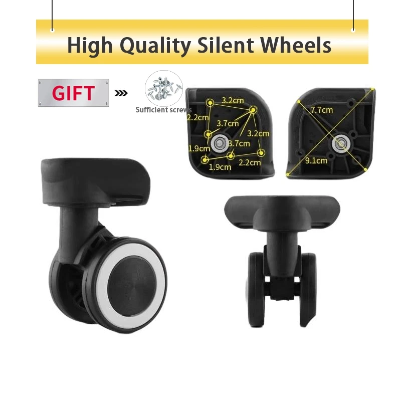 

Luggage High-quality Wheel Accessories Replacement Pulleys Universal Boarding Travel Luggage Replaceable Shock-absorbing Wheels