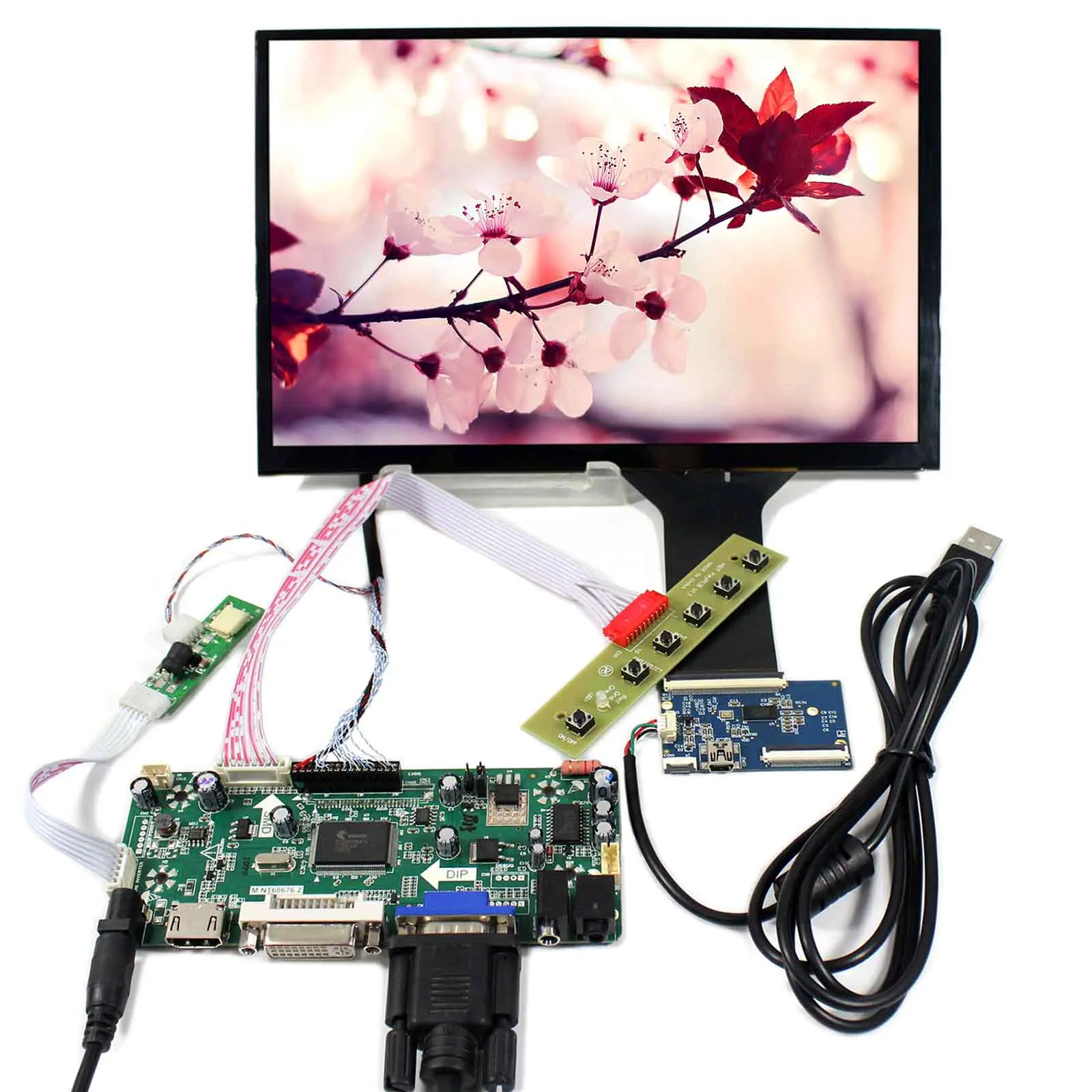 

H DMI VGA DVI Audio Controller board 10.1inch 1920x1200 B101UAN02.1 Capacitive Touch Screen