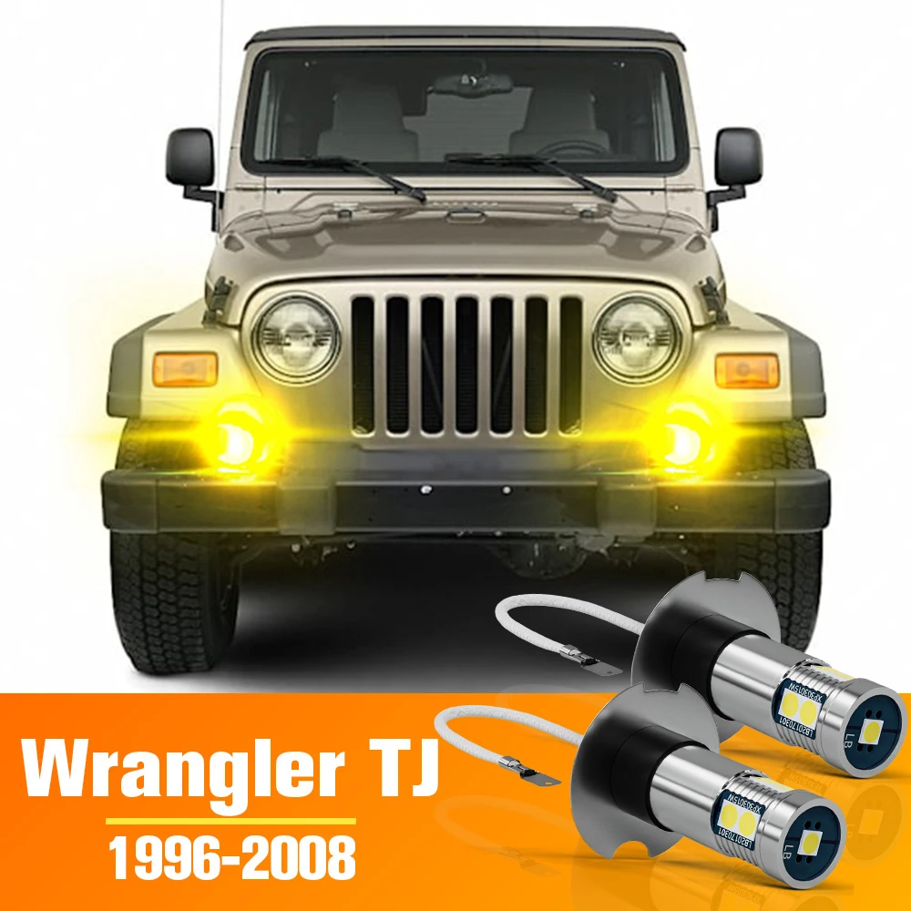 2pcs LED Front Fog Light Bulb Accessories For Jeep Wrangler TJ 1996 2008  1997 1998 1999 2000 2001 2002 2003 2004 2005 2006 2007| | - AliExpress