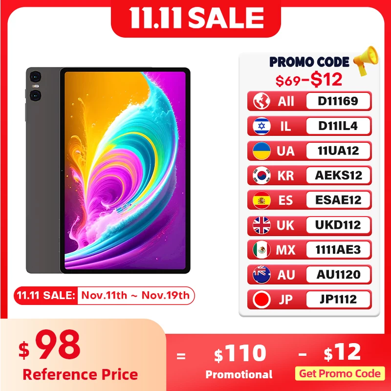 Teclast 와이파이 태블릿 PC, 8GB RAM, 256GB ROM, UNISO..