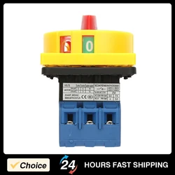 Heavy - Duty Rotary Cam Power Switch, 3 - Pole, 2 - Position, 440V - 25A