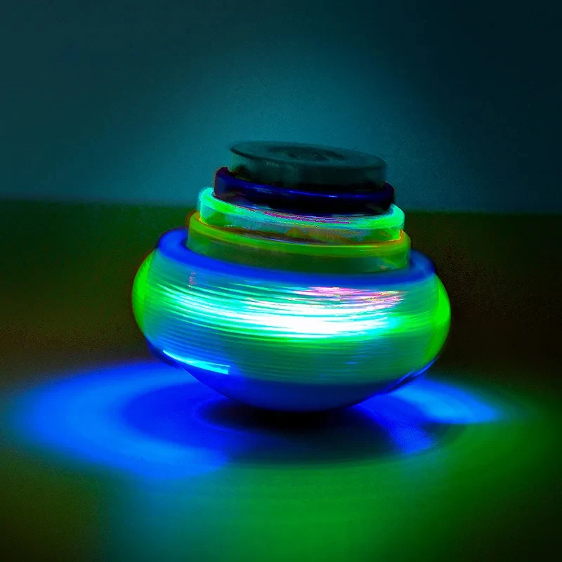 Gyroscope Toy 9cm Music Luminous Magic Rotating Launch Cartoon Colorful Flash Children Toys