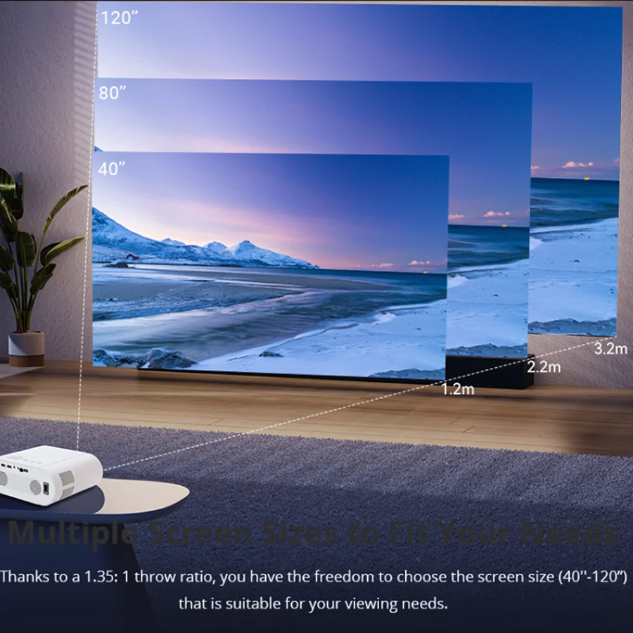 Vivicine L007 Full HD Portable Mini Projector 1920x1080P LED Video Mini Projector LED Projector