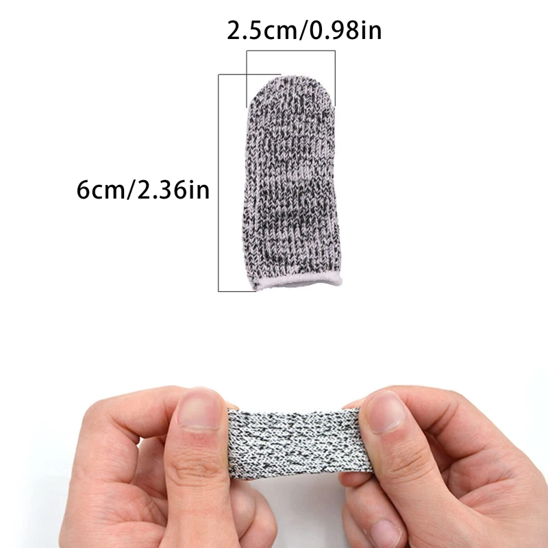 2024 10pcs Finger Protector Covers Safety 5-level Cut-resistant Gloves Wear-resistant Garden Finger Gloves Home Garden Supplies