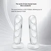 Home Wireless Bluetooth Audio Transparent HIFI Stereo Subwoofer with Colorful Atmosphere Desktop Speaker Support AUX TF Card 5