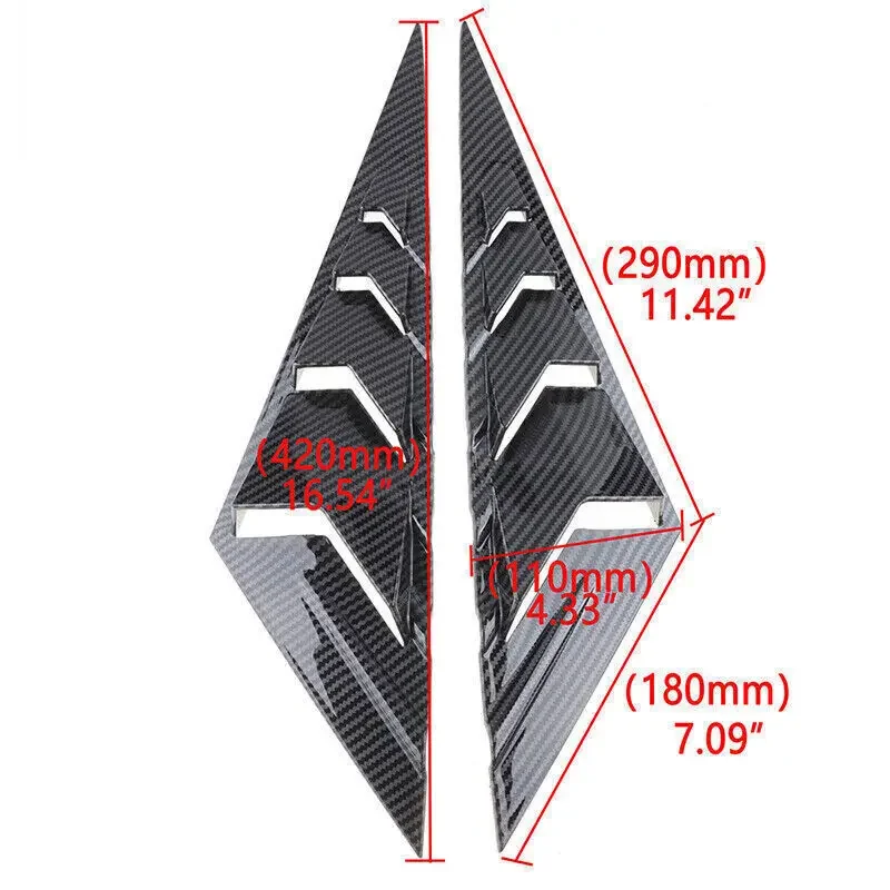 Car Rear Louver Window Side Shutter Cover Trim Sticker Vent Scoop Accessories For Hyundai Elantra car rear window cover