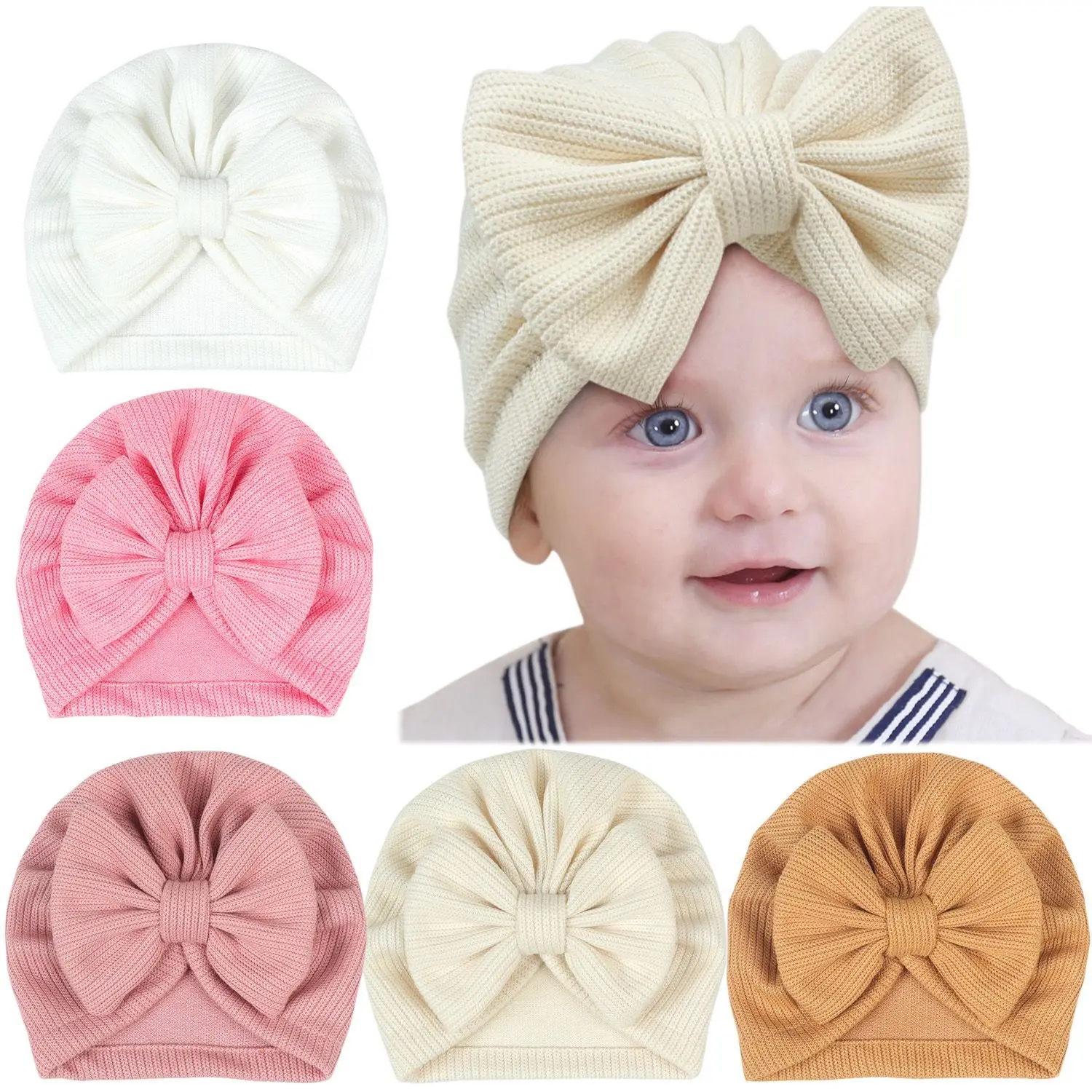 New Cable Knit Turban Babes Beanie Caps Baby Girls India Hat Turban Toddler Infant Wool Knit Caps Baby Head Wraps Kids Headwear