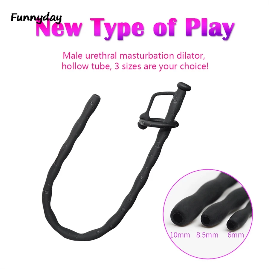 Silicone Hollow Urethral Catheter Dilator Penis Plug Horse Eye Irritation Penis Insertion Urethral Plug Adult Sex Toys For Men