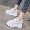 2025 Spring New Genuine Leather Casual Women's Shoes Thick Sole Inner Heightened Small White Shoes Women's Casual Sports Shoes 4