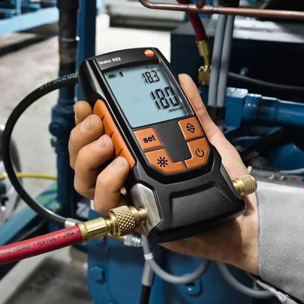 Testo 552 Digital Vacuum Micron Gauge Con Bluetooth E Accoppiatore 0560 Strumento Di Misurazione Del Vuoto Pressostato