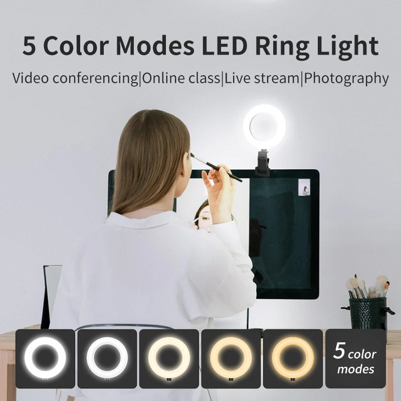 MoZhao Computer Fill Light LED Soft Light 5 Color Temperature Screen Eye Protection Reading Light Video Conferencing Fill Light