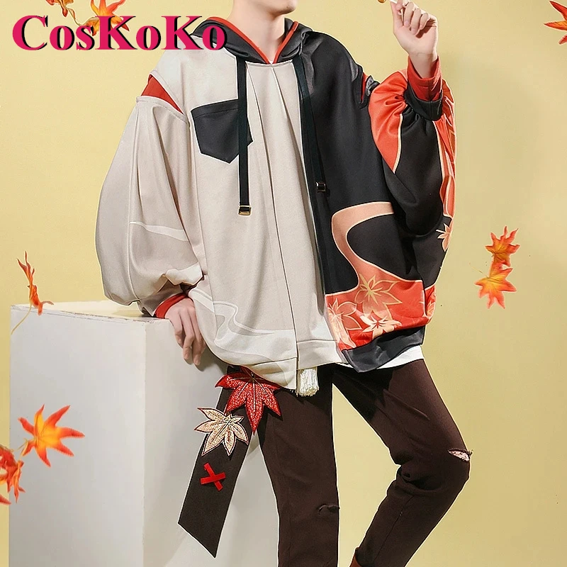 

CosKoKo Kaedehara Kazuha Cosplay Anime Game Genshin Impact Costume Derivative Product Handsome Fashion Everyday Hoodie Uniform