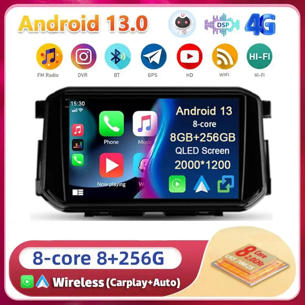 

Android13 Carplay Auto WIFI+4G For Nissan Terra Xterra 2018 2019 2020-2022 Car Radio Multimedia Player Stereo 2din Head Unit DSP