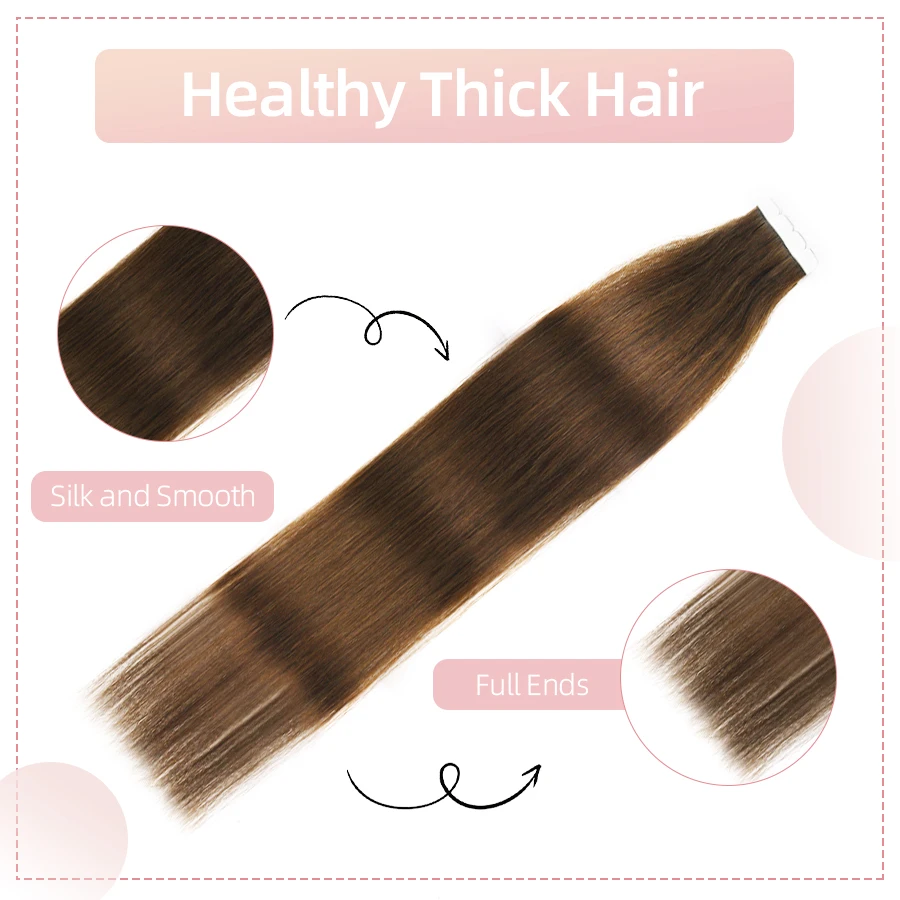 Vlasy 12.5g/pack 12Inch Darker 10pcs Mini Tape In Hair Extensions Human Hair Remy Human Extensions Real