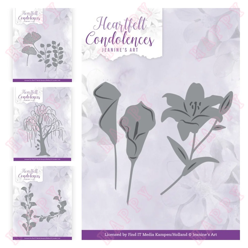 

Lily Weeping Willow Calla Lily Ginkgo Biloba Metal Craft Cutting Dies For Diy Scrapbook Paper Diary Decoration Manual 2022 New