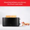 Toaster, 4 Slices with Extra Wide 1.5" Slots for Bagels, 7 Toast Settings, Even Toasting, Reheat, Cancel, Defrost, Black 3