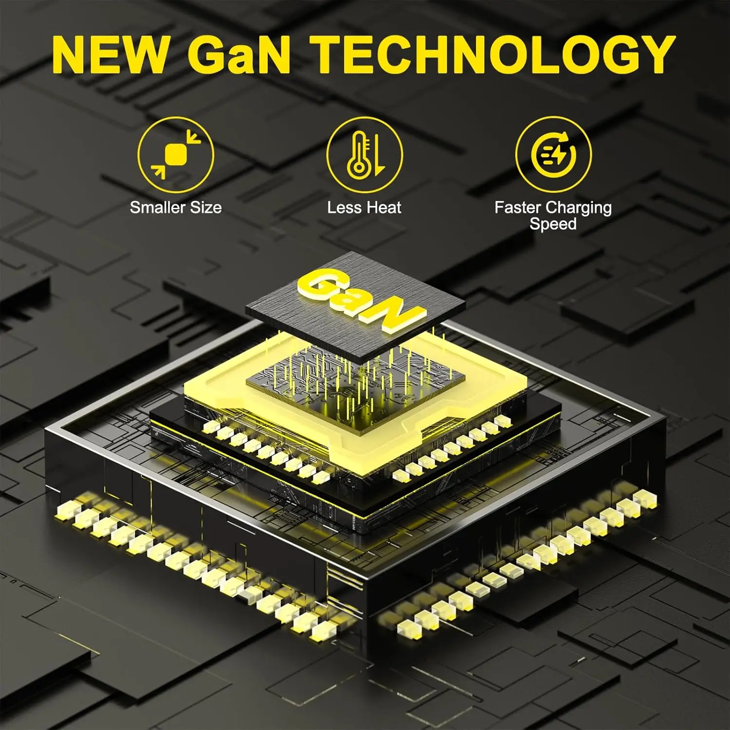 High-Power GaN Charger with PPS PD USB A+C Fast Charging Capability