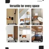 20" Teak Wood Folding Shower Bench Seat Wall Mounted Sauna Hot Tub Entryway RV Garage Fold Down Chair 400lb Capacity Anti-Slip 5