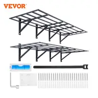 VEVOR 2-Layer Garage Storage Shelving Wall Mounted Tool Box Rack Tool Cabinet Floating Shelves Holder for Shop Workshop 1