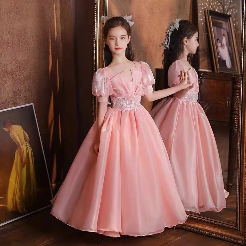 ella es Ocho Sudor Vestidos Elegantes de Piano para niñas de 3 a 12 años, Color rosa dulce,  fiesta de cumpleaños, boda, princesa| | - AliExpress