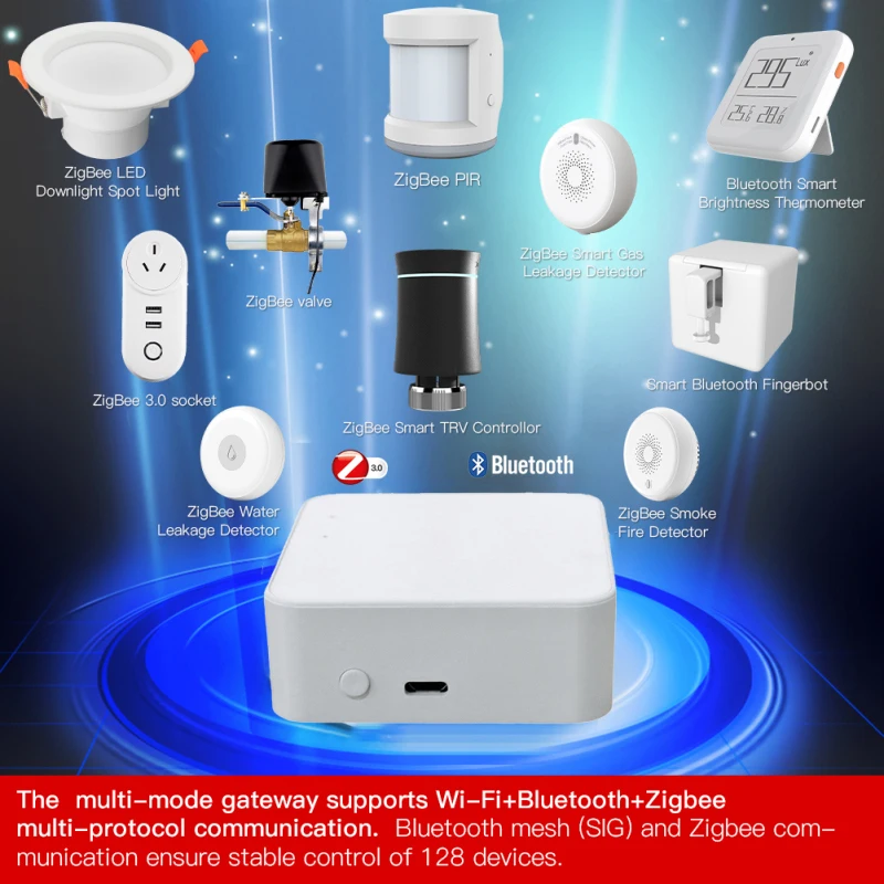 MOES Tuya ZigBee Gateway cablato Smart Hub Telecomando cablato Mesh Smart Life APP Funziona con Alexa Google Home  13