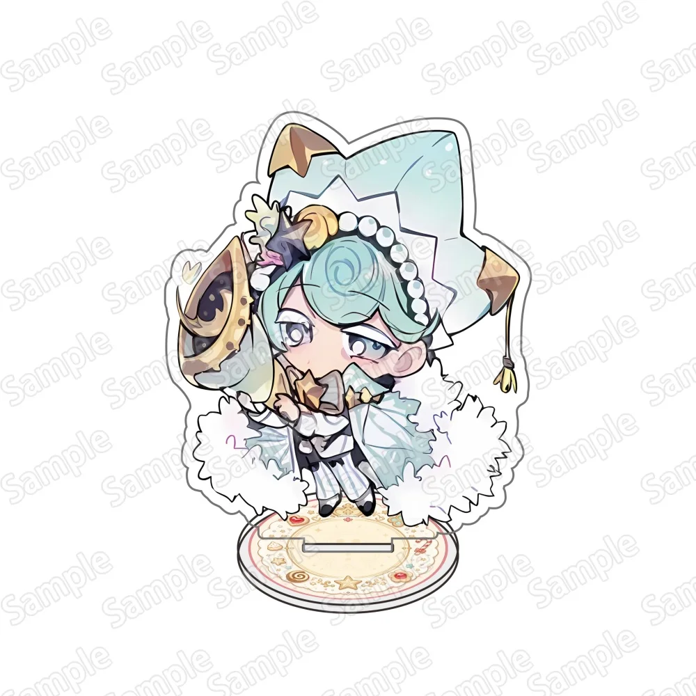 Cookie Run Kingdom Themed 10CM Acrylic Standees & Keyring - Black Pearl, Milk Shadow, Pure Vanilla Mystic Flour Desktop Ornaments Gift