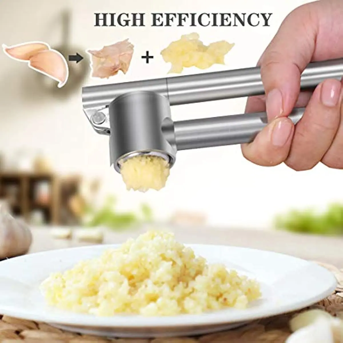 1pc, Mashed Garlic Tools, Garlic Press, Garlic Slicer, Kitchen Garlic  Chopper, Garlic Grinder, Garlic Presser Tool, Garlic Masher, Ginger Masher,  Onio