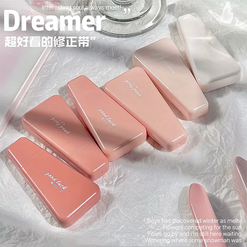 Correction Tape 6 Pcs/set Gradient Pink White Out Correction Tape Cute Large Capacity Correction Tape Student Prize Stationery School Supplies