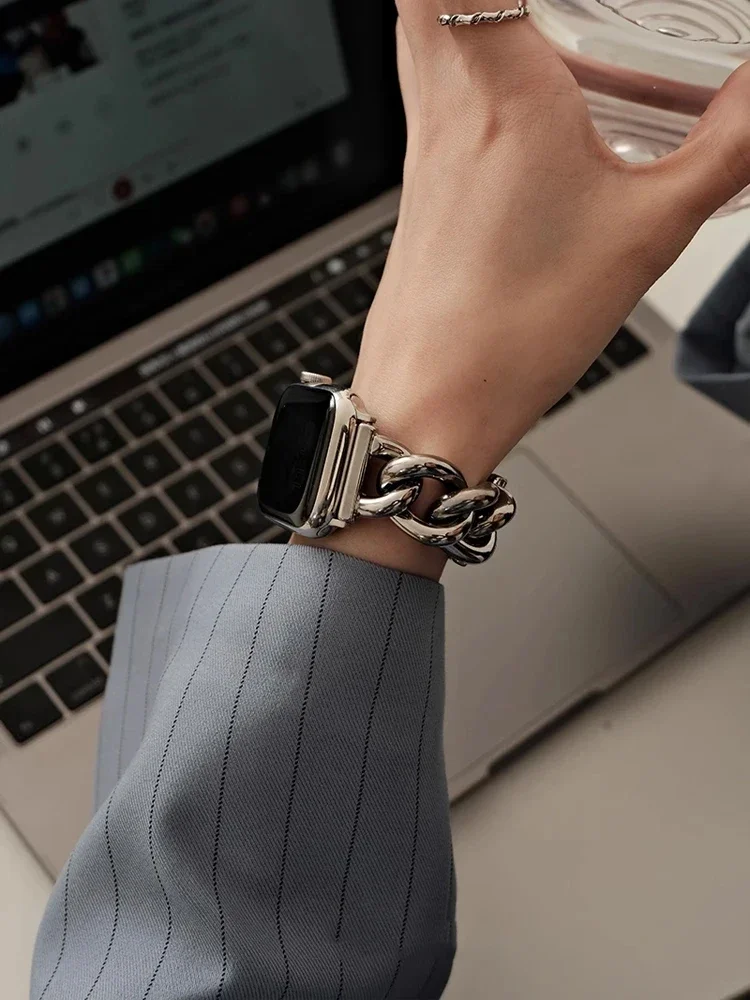 Premium Stainless Steel Watch Band - Elegant Metal Bracelet Strap